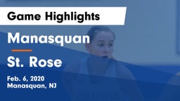 Manasquan  vs St. Rose  Game Highlights - Feb. 6, 2020