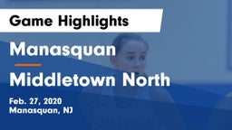 Manasquan  vs Middletown North  Game Highlights - Feb. 27, 2020