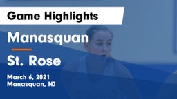 Manasquan  vs St. Rose  Game Highlights - March 6, 2021