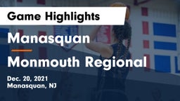Manasquan  vs Monmouth Regional Game Highlights - Dec. 20, 2021