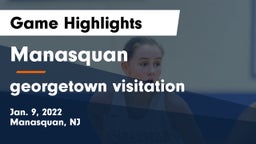 Manasquan  vs georgetown visitation Game Highlights - Jan. 9, 2022