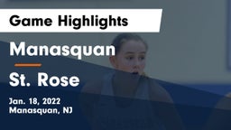 Manasquan  vs St. Rose  Game Highlights - Jan. 18, 2022