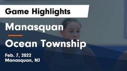 Manasquan  vs Ocean Township  Game Highlights - Feb. 7, 2022