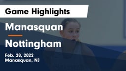 Manasquan  vs Nottingham  Game Highlights - Feb. 28, 2022