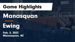 Manasquan  vs Ewing  Game Highlights - Feb. 5, 2023