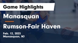 Manasquan  vs Rumson-Fair Haven  Game Highlights - Feb. 12, 2023