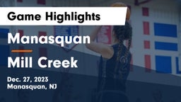 Manasquan  vs Mill Creek  Game Highlights - Dec. 27, 2023
