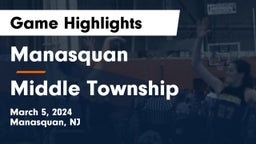 Manasquan  vs Middle Township  Game Highlights - March 5, 2024