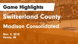 Switzerland County  vs Madison Consolidated  Game Highlights - Nov. 9, 2018