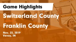 Switzerland County  vs Franklin County  Game Highlights - Nov. 23, 2019