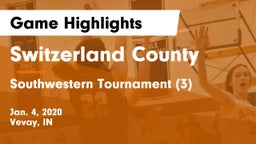 Switzerland County  vs Southwestern Tournament (3) Game Highlights - Jan. 4, 2020