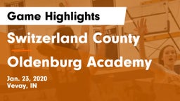Switzerland County  vs Oldenburg Academy  Game Highlights - Jan. 23, 2020