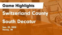 Switzerland County  vs South Decatur  Game Highlights - Jan. 25, 2020