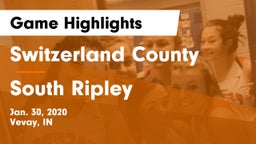 Switzerland County  vs South Ripley  Game Highlights - Jan. 30, 2020