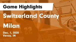 Switzerland County  vs Milan  Game Highlights - Dec. 1, 2020