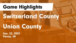 Switzerland County  vs Union County  Game Highlights - Jan. 22, 2022