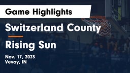 Switzerland County  vs Rising Sun  Game Highlights - Nov. 17, 2023