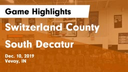 Switzerland County  vs South Decatur  Game Highlights - Dec. 10, 2019