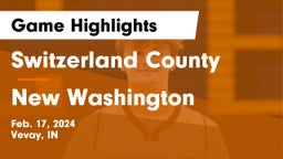 Switzerland County  vs New Washington Game Highlights - Feb. 17, 2024