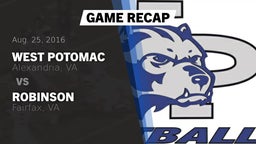 Recap: West Potomac  vs. Robinson  2016