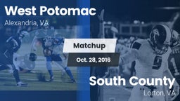 Matchup: West Potomac High vs. South County  2016
