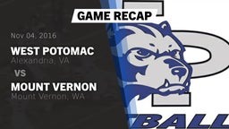 Recap: West Potomac  vs. Mount Vernon  2016