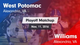 Matchup: West Potomac High vs. Williams  2016