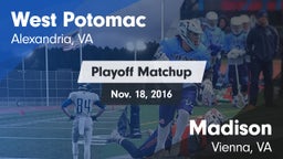 Matchup: West Potomac High vs. Madison  2016
