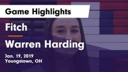 Fitch  vs Warren Harding  Game Highlights - Jan. 19, 2019