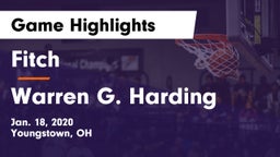 Fitch  vs Warren G. Harding  Game Highlights - Jan. 18, 2020