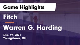 Fitch  vs Warren G. Harding  Game Highlights - Jan. 19, 2021