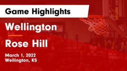 Wellington  vs Rose Hill  Game Highlights - March 1, 2022