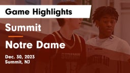 Summit  vs Notre Dame  Game Highlights - Dec. 30, 2023