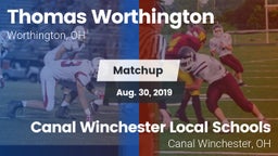 Matchup: Thomas Worthington vs. Canal Winchester Local Schools 2019
