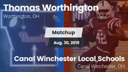 Matchup: Thomas Worthington vs. Canal Winchester Local Schools 2019