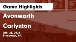 Avonworth  vs Carlynton  Game Highlights - Jan. 25, 2022
