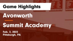 Avonworth  vs Summit Academy Game Highlights - Feb. 2, 2022