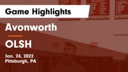 Avonworth  vs OLSH Game Highlights - Jan. 24, 2022