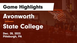 Avonworth  vs State College  Game Highlights - Dec. 28, 2023