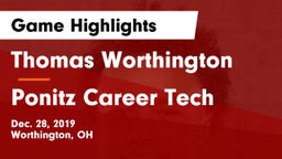 Thomas Worthington  vs Ponitz Career Tech  Game Highlights - Dec. 28, 2019