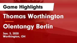 Thomas Worthington  vs Olentangy Berlin  Game Highlights - Jan. 3, 2020
