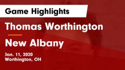 Thomas Worthington  vs New Albany  Game Highlights - Jan. 11, 2020