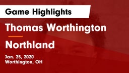 Thomas Worthington  vs Northland Game Highlights - Jan. 25, 2020