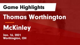 Thomas Worthington  vs McKinley  Game Highlights - Jan. 16, 2021