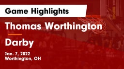 Thomas Worthington  vs Darby  Game Highlights - Jan. 7, 2022