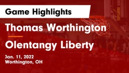 Thomas Worthington  vs Olentangy Liberty  Game Highlights - Jan. 11, 2022