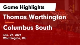 Thomas Worthington  vs Columbus South  Game Highlights - Jan. 22, 2022