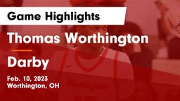 Thomas Worthington  vs Darby  Game Highlights - Feb. 10, 2023