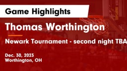Thomas Worthington  vs Newark Tournament - second night TBA Game Highlights - Dec. 30, 2023