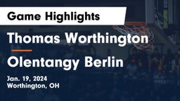 Thomas Worthington  vs Olentangy Berlin  Game Highlights - Jan. 19, 2024